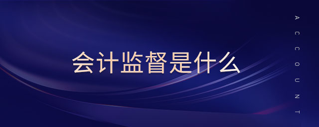 會計監(jiān)督是什么