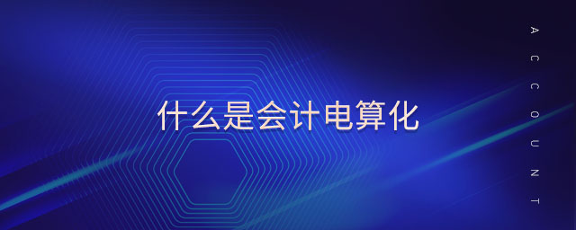 什么是會(huì)計(jì)電算化