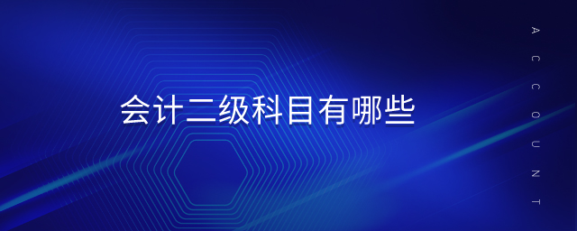會(huì)計(jì)二級(jí)科目有哪些 會(huì)計(jì)二級(jí)科目有哪些