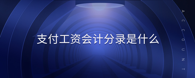 支付工資會(huì)計(jì)分錄是什么 支付工資會(huì)計(jì)分錄是什么