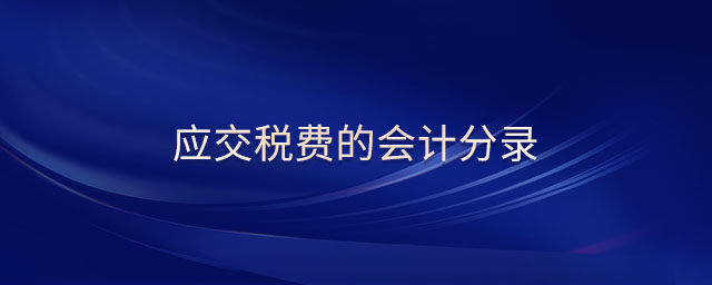 應(yīng)交稅費(fèi)的會(huì)計(jì)分錄