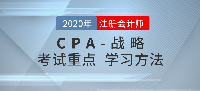 2020年CPA《戰(zhàn)略》考試重點(diǎn)與學(xué)習(xí)方法匯總