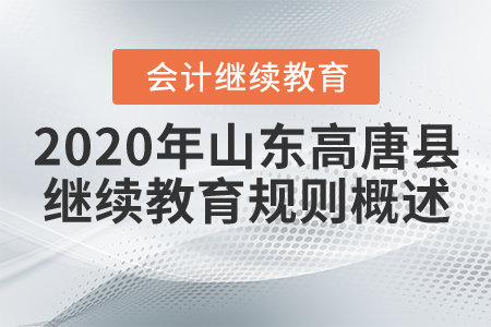2020年山東高唐縣會計繼續(xù)教育規(guī)則概述 2020年山東高唐縣會計繼續(xù)教育規(guī)則概述