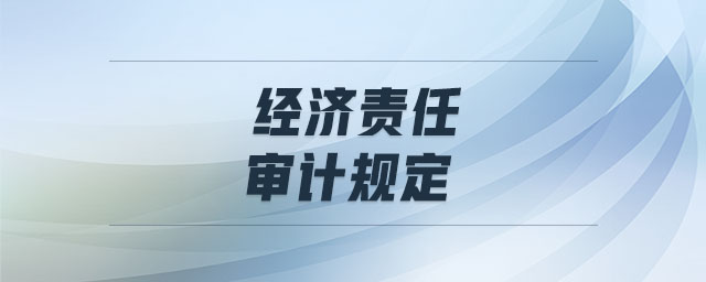 經(jīng)濟(jì)責(zé)任審計(jì)規(guī)定