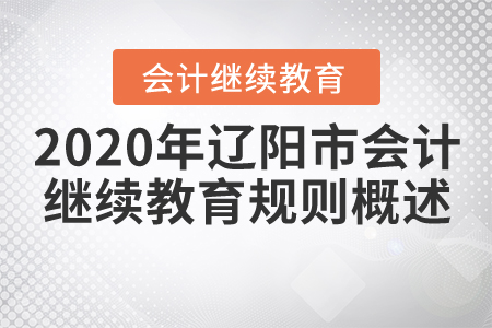 2020年遼陽市會計繼續(xù)教育規(guī)則概述 2020年遼陽市會計繼續(xù)教育規(guī)則概述