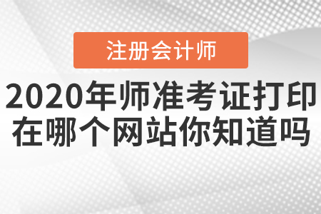 2020年注冊會計(jì)師準(zhǔn)考證打印在哪個(gè)網(wǎng)站你知道嗎？