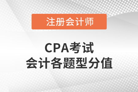 2020年CPA考試會計各題型分值