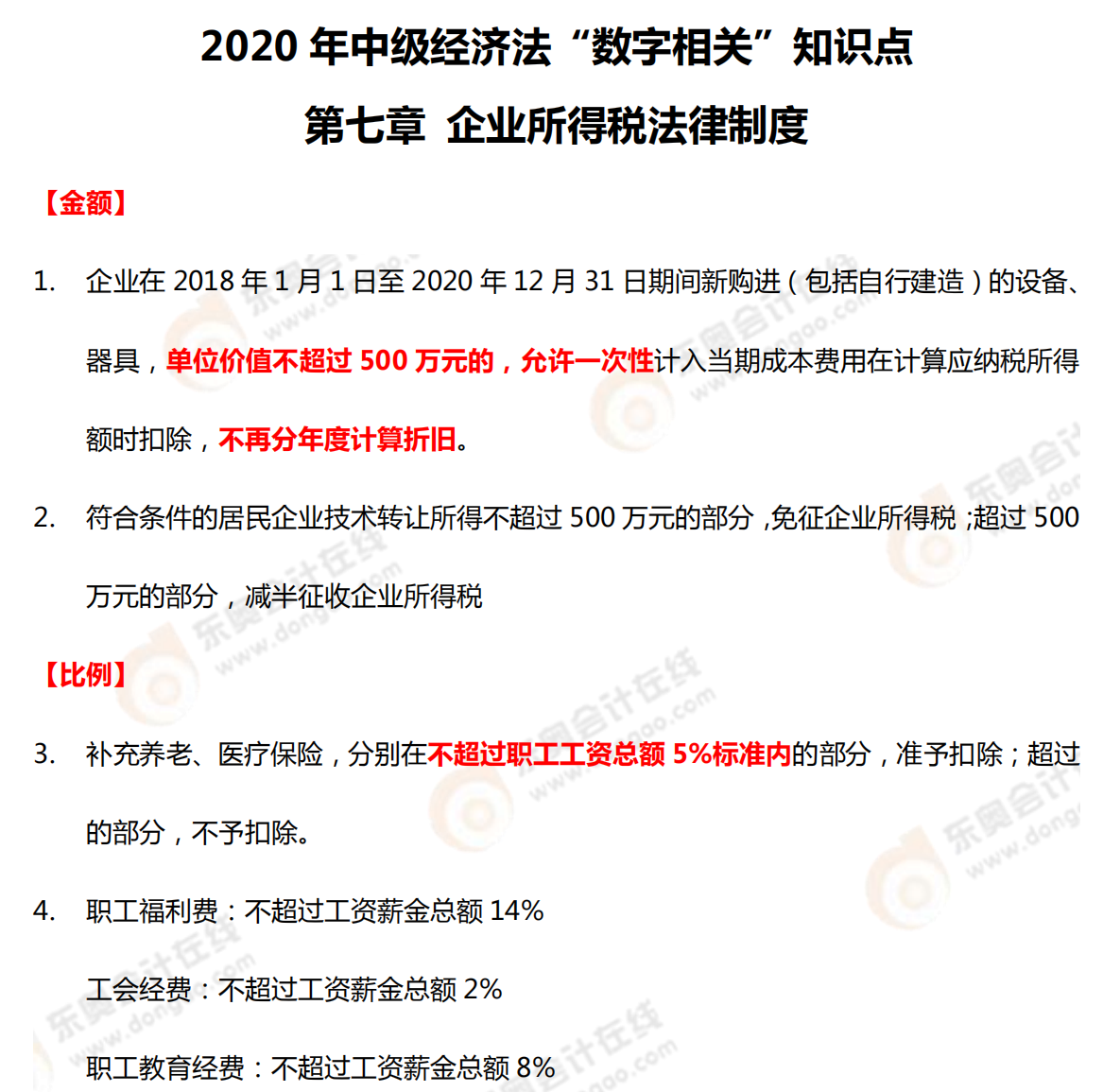 2020年中級經(jīng)濟(jì)法“數(shù)字相關(guān)”知識點(diǎn)——第七章