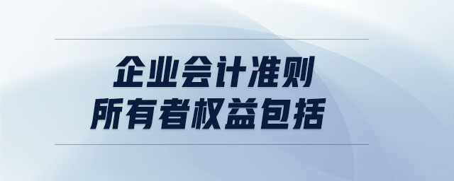 企業(yè)會計準則所有者權益包括 企業(yè)會計準則所有者權益包括