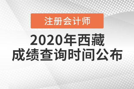 2020年西藏注冊會計師成績查詢時間公布！