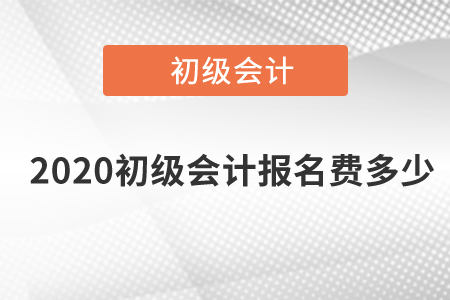 2020初級會計(jì)報名費(fèi)多少？