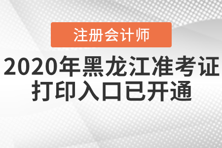 2020年黑龍江注冊會計師準(zhǔn)考證打印入口已開通