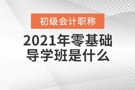 2021年初級(jí)會(huì)計(jì)職稱零基礎(chǔ)導(dǎo)學(xué)班是什么？