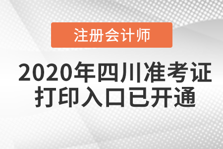 2020年四川注冊(cè)會(huì)計(jì)師準(zhǔn)考證打印入口已開通
