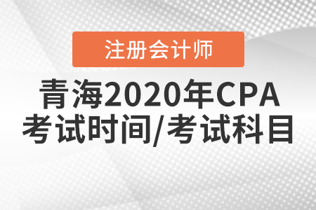 青海2020年CPA考試時(shí)間、考試科目