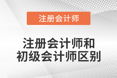 注冊(cè)會(huì)計(jì)師和初級(jí)會(huì)計(jì)師區(qū)別
