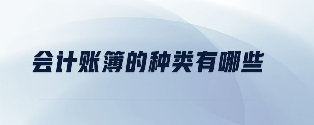 會(huì)計(jì)賬簿的種類(lèi)有哪些