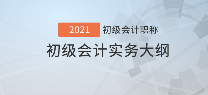  2021年初級(jí)會(huì)計(jì)職稱(chēng)《初級(jí)會(huì)計(jì)實(shí)務(wù)》考試大綱