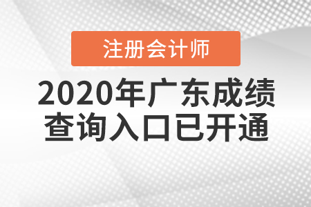廣東2020年注冊會計師成績查詢?nèi)肟谝验_通