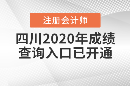 2020年四川注冊會計師成績查詢?nèi)肟陂_通了！