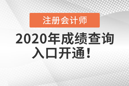 2020年注冊會計師成績查詢?nèi)肟陂_通！