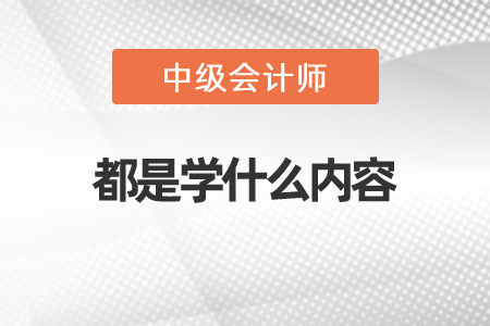 中級(jí)會(huì)計(jì)都是學(xué)什么內(nèi)容