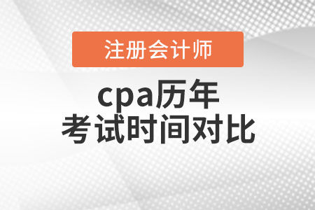 cpa歷年考試時(shí)間對比