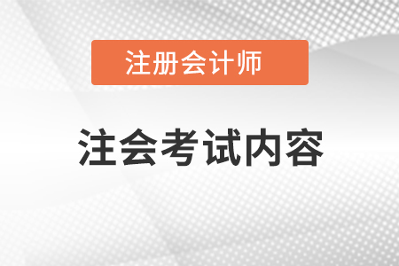 注會(huì)考試內(nèi)容