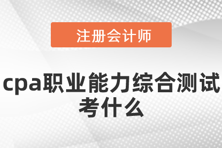cpa職業(yè)能力綜合測試考什么