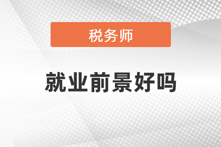 考稅務師的就業(yè)前景好嗎