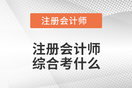 注冊(cè)會(huì)計(jì)師大綜合考什么