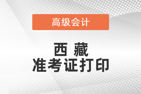 2021年西藏高級會計師準(zhǔn)考證打印時間已公布