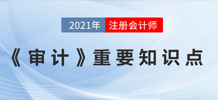 2021年注會審計重要知識點 2021年注會審計重要知識點