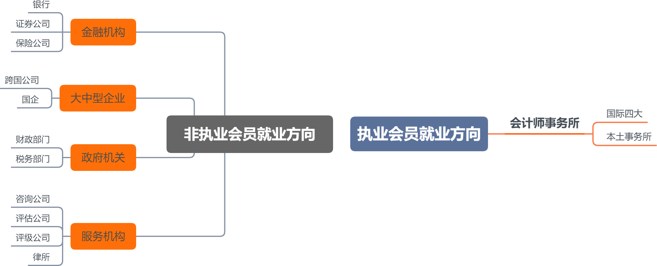 執(zhí)業(yè)注冊(cè)會(huì)計(jì)師和非執(zhí)業(yè)注冊(cè)會(huì)計(jì)師的就業(yè)方向不同