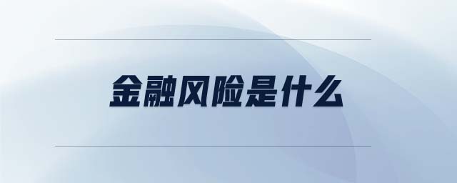 金融風(fēng)險是什么