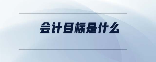 會(huì)計(jì)目標(biāo)是什么