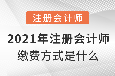 2021年注冊(cè)會(huì)計(jì)師繳費(fèi)方式是什么？