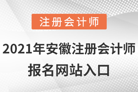 2021年安徽省淮南注冊(cè)會(huì)計(jì)師報(bào)名網(wǎng)站入口