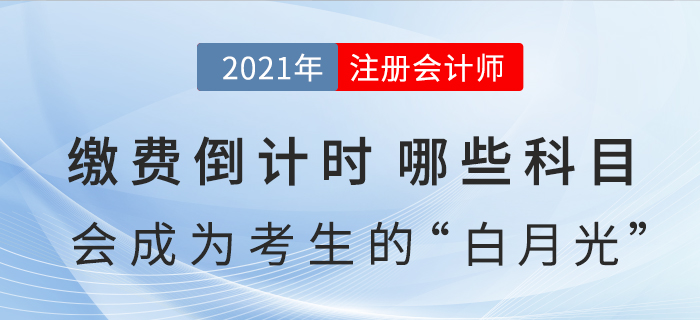 繳費倒計時，哪些科目會成為注會考生今年的“白月光”？