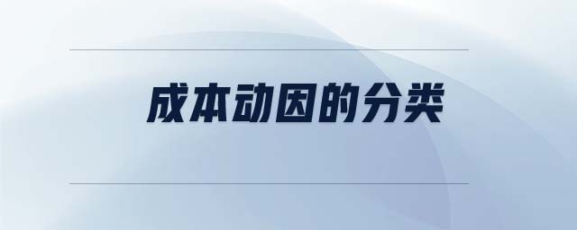成本動(dòng)因的分類 成本動(dòng)因的分類