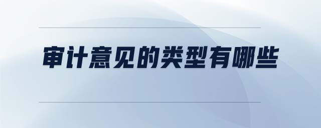 審計意見的類型有哪些 審計意見的類型有哪些