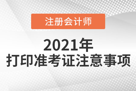 2021年cpa打印準考證注意事項