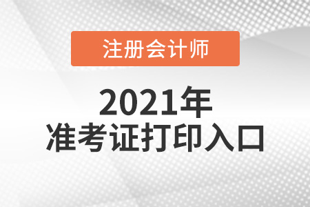 2021年注會考試準(zhǔn)考證打印入口