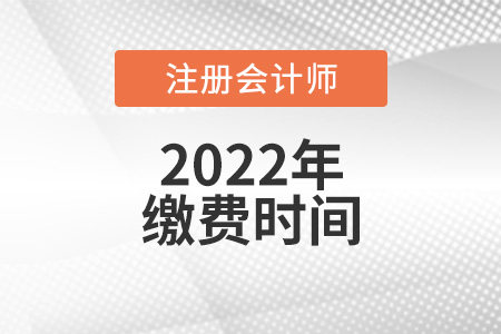 2022年cpa繳費(fèi)時(shí)間公布了嗎