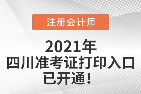 2021年四川注冊會計師準(zhǔn)考證下載入口已開通