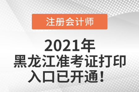 黑龍江省大興安嶺2021年cpa準(zhǔn)考證打印入口已開通