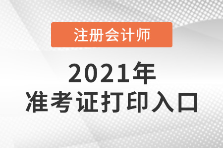 2021年注冊(cè)會(huì)計(jì)師準(zhǔn)考證打印入口