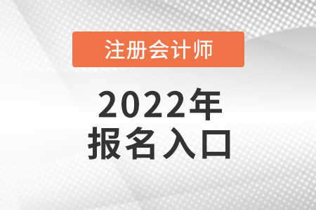 2022年注冊(cè)會(huì)計(jì)師報(bào)名入口官網(wǎng)