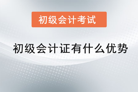 初級會計資格證有什么優(yōu)勢