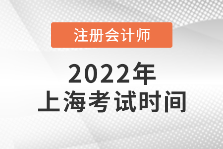 2022年上海cpa考試時間